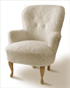 Armchair Mia, Sheepskin, white