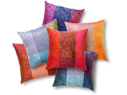 Cushions in silk spaisley